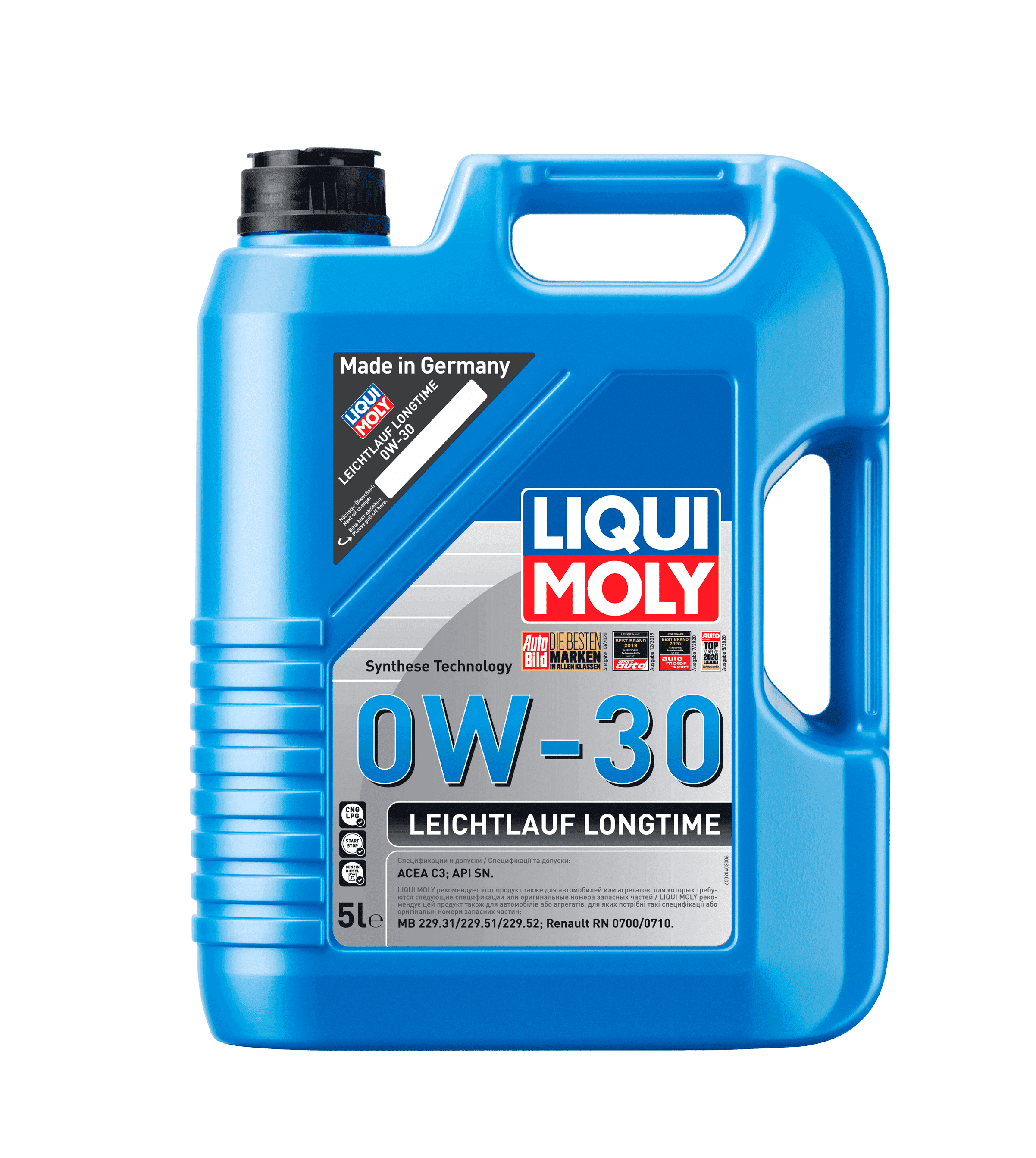 Моторное масло Liqui Moly Leichtlauf Longtime 0W-30, 5л (LiquiMoly: 39040)